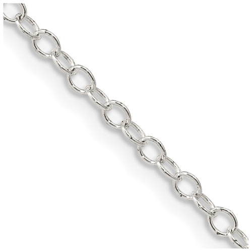 20" Sterling Silver 2.25mm Oval Cable Chain Necklace