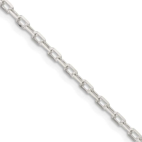 Image of 20" Sterling Silver 2.2mm Diamond-cut Long Link Cable Chain Necklace