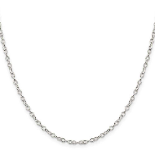 Image of 20" Sterling Silver 2.5mm Flat Open Oval Cable Chain Necklace