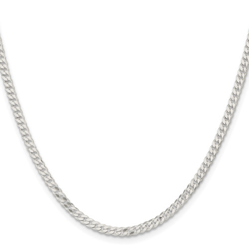 20" Sterling Silver 3.15mm Flat Curb Chain Necklace
