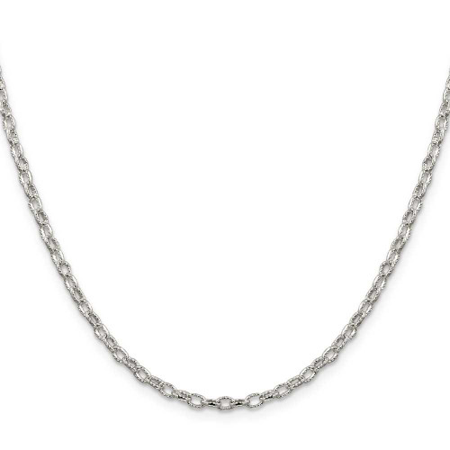 Image of 20" Sterling Silver 3mm Fancy Patterned Rolo Chain Necklace