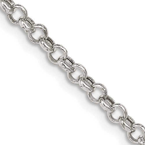 Image of 20" Sterling Silver 3mm Semi-solid Rolo Chain Necklace