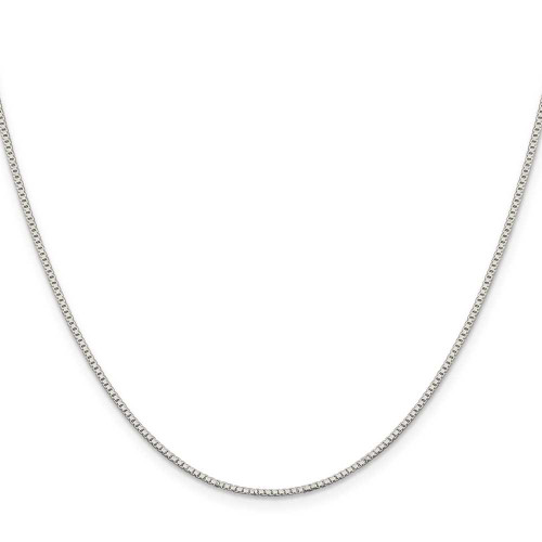 Image of 20" Sterling Silver Rhodium-plated 1.1mm Box Chain Necklace