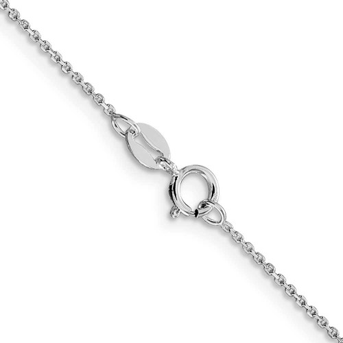 Image of 20" Sterling Silver Rhodium-plated 1mm 8 Sided Diamond-cut Cable Chain Necklace