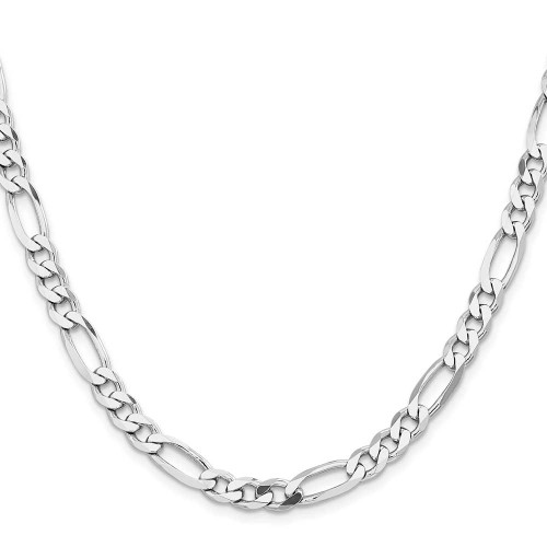 Image of 20" Sterling Silver Rhodium-plated 6.5mm Figaro Chain Necklace