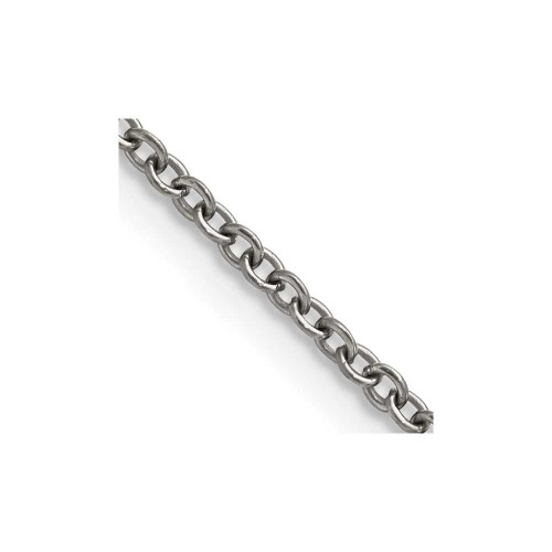 Image of 20" Titanium Polished 2.25mm Cable Chain Necklace