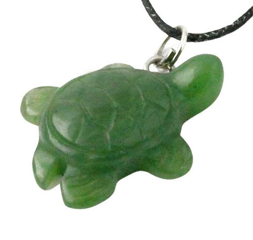 Image of 20mm Genuine Canadian Nephrite Jade Turtle Pendant