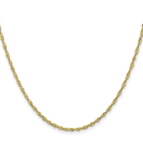 Image of 22" 10K Yellow Gold 1.7mm Singapore Chain Necklace