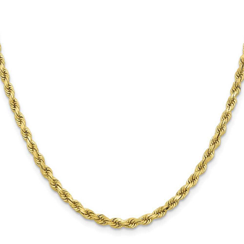 Image of 22" 10K Yellow Gold 3.75mm Diamond-cut Rope Chain Necklace