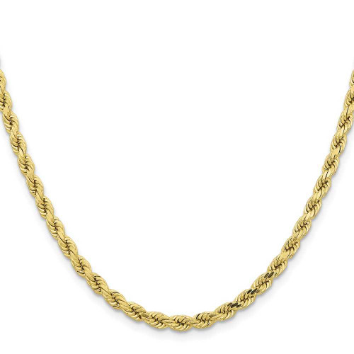 Image of 22" 10K Yellow Gold 4.25mm Diamond-cut Rope Chain Necklace