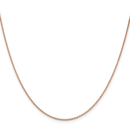 Image of 22" 14K Rose Gold 1.4mm Diamond-cut Cable Chain Necklace