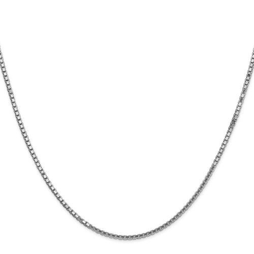 Image of 22" 14K White Gold 1.5mm Box Chain Necklace
