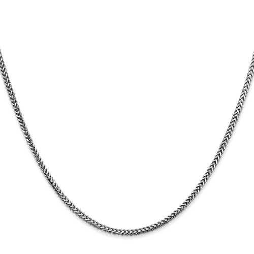 22" 14K White Gold 1.5mm Franco Chain Necklace