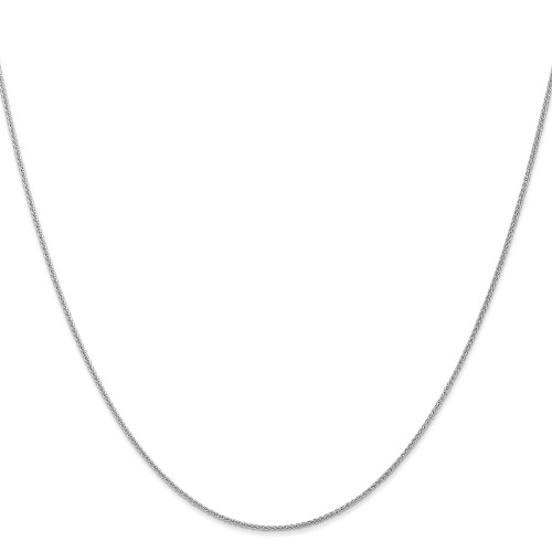 Image of 22" 14K White Gold 1mm Spiga with Lobster Clasp Chain Necklace