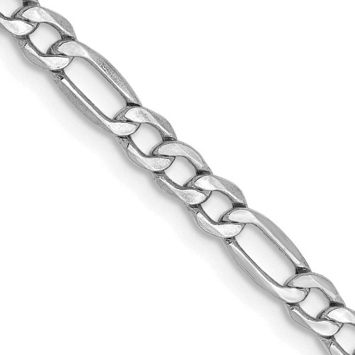 Image of 22" 14K White Gold 3.5mm Semi-Solid Figaro Chain Necklace