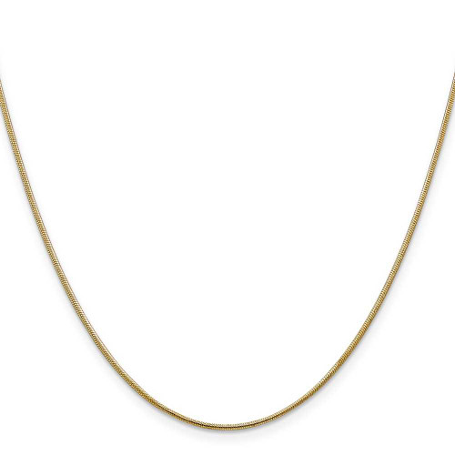 Image of 22" 14K Yellow Gold 1.1mm Round Snake Chain Necklace