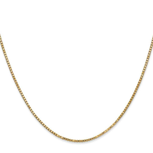 Image of 22" 14K Yellow Gold 1.3mm Box Chain Necklace