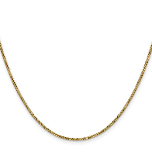 Image of 22" 14K Yellow Gold 1.5mm Semi-Solid Round Box Chain Necklace
