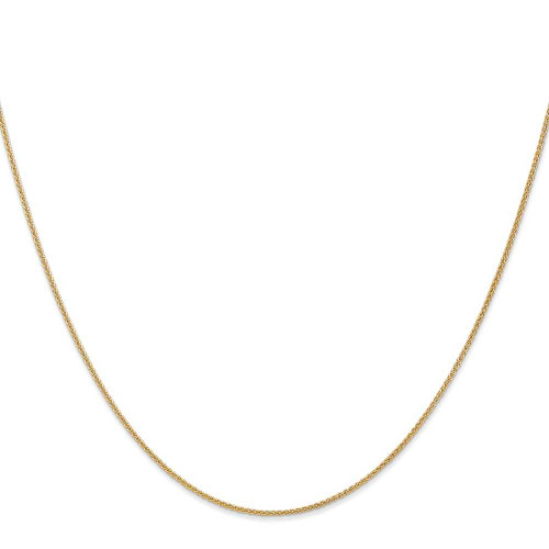 Image of 22" 14K Yellow Gold 1mm Spiga with Lobster Clasp Chain Necklace