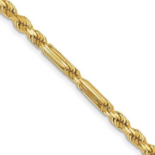Image of 22" 14K Yellow Gold 3.0mm Diamond-cut Milano Rope Chain Necklace