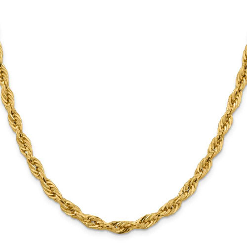 Image of 22" 14K Yellow Gold 5.4mm Semi-Solid Rope Chain Necklace
