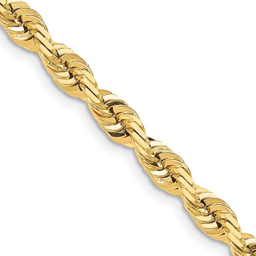 Image of 22" 14K Yellow Gold 7.0mm Diamond-cut Quadruple Rope Chain Necklace