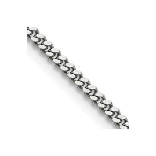 Image of 22" Stainless Steel Polished 3mm Curb Chain Necklace