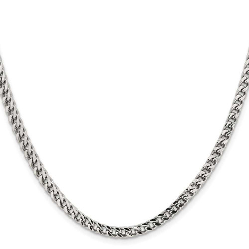 Image of 22" Stainless Steel Polished 4mm Franco Chain Necklace