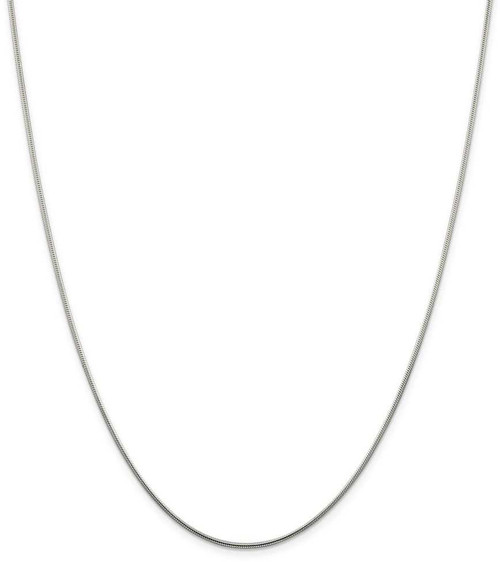 Image of 22" Sterling Silver 1.25mm Snake Chain Necklace w/4in ext.