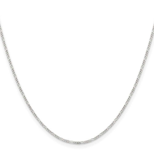 Image of 22" Sterling Silver 1.2mm Figaro Chain Necklace