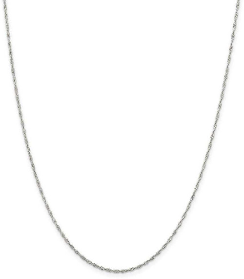 Image of 22" Sterling Silver 1.4mm Singapore Chain Necklace w/4in ext.