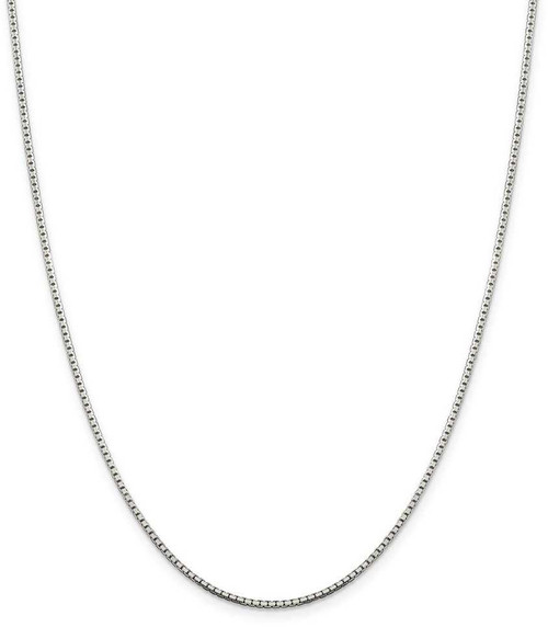 Image of 22" Sterling Silver 1.5mm 8 Sided Diamond-cut Box Chain Necklace