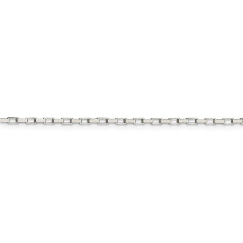 Image of 22" Sterling Silver 1.65mm Elongated Box Chain Necklace