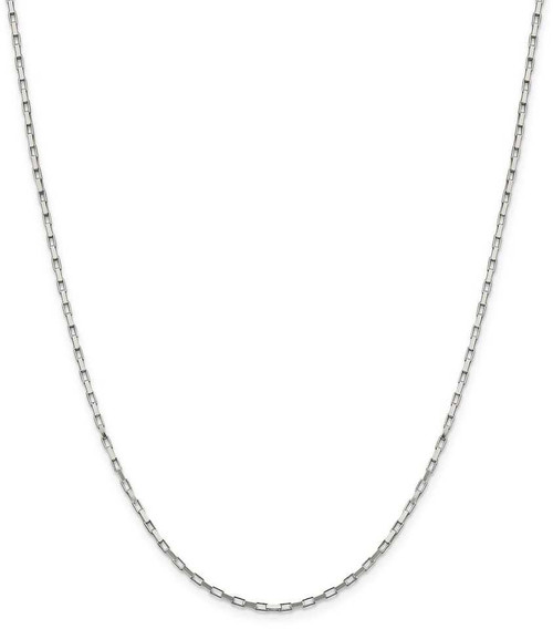Image of 22" Sterling Silver 1.65mm Elongated Box Chain Necklace