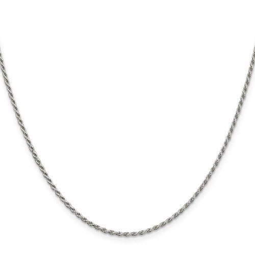 Image of 22" Sterling Silver 1.7mm Diamond-cut Rope Chain Necklace w/4in ext.