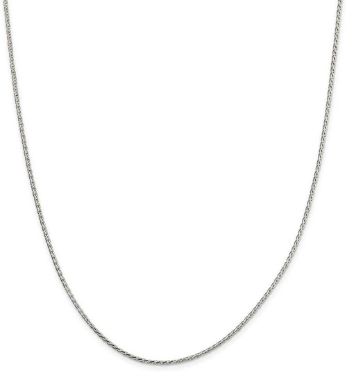 Image of 22" Sterling Silver 1.7mm Diamond-cut Round Spiga Chain Necklace w/4in ext.