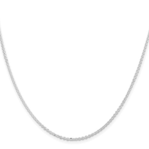 Image of 22" Sterling Silver 1.85mm Diamond-cut Forzantina Cable Chain Necklace