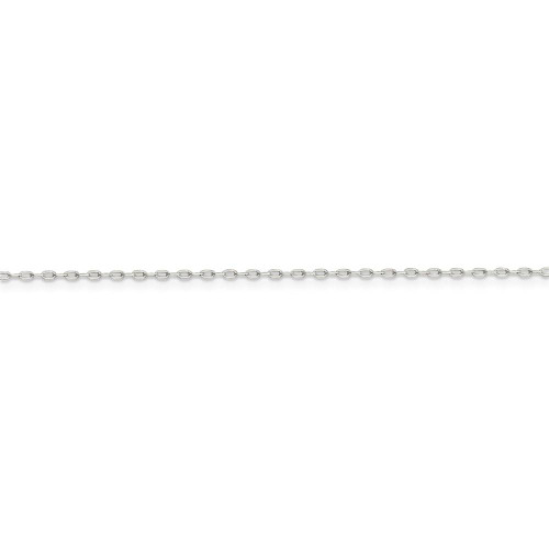 Image of 22" Sterling Silver 1mm Diamond-cut Long Link Cable Chain Necklace w/4in ext.
