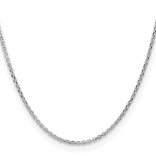 Image of 22" Sterling Silver 2.1mm Diamond-cut Forzantina Cable Chain Necklace