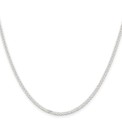 Image of 22" Sterling Silver 2.25mm Flat Anchor Chain Necklace