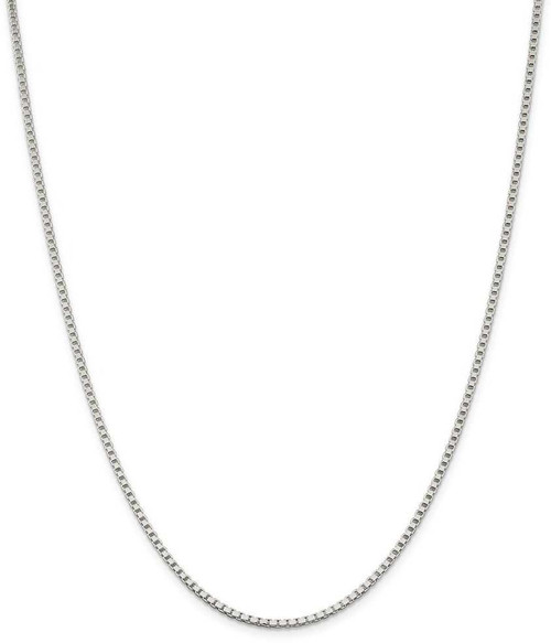 Image of 22" Sterling Silver 2mm Box Chain Necklace w/4in ext.