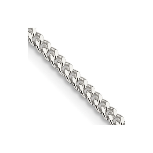22" Sterling Silver 2mm Curb Chain Necklace