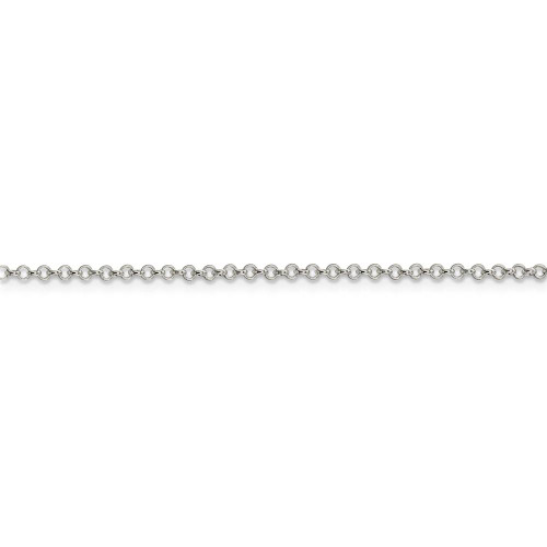 Image of 22" Sterling Silver 2mm Rolo Chain Necklace with Lobster Clasp
