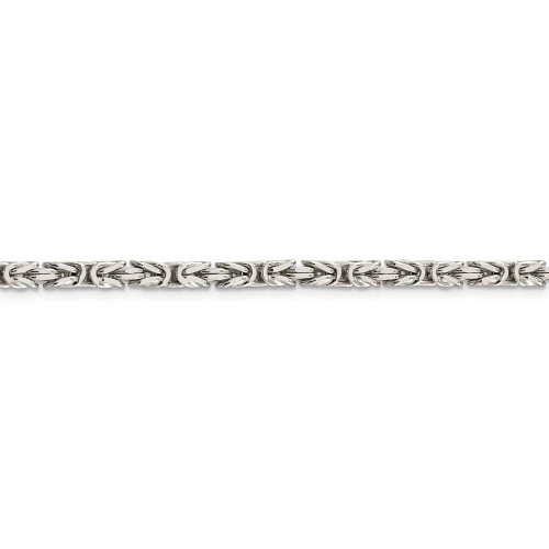 Image of 22" Sterling Silver 3.25mm Byzantine Chain Necklace