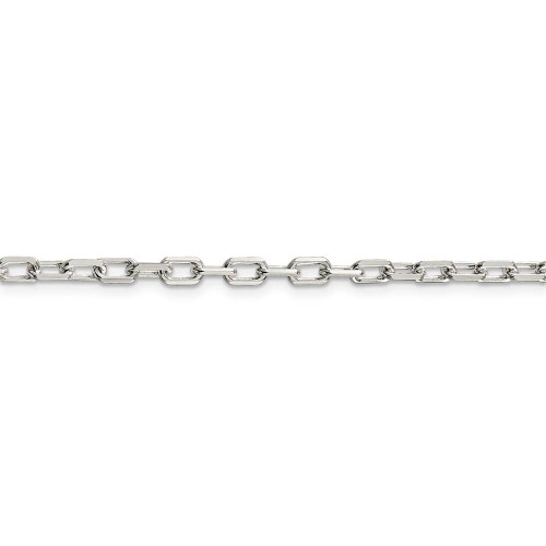 Image of 22" Sterling Silver 3.5mm Diamond-cut Long Link Cable Chain Necklace