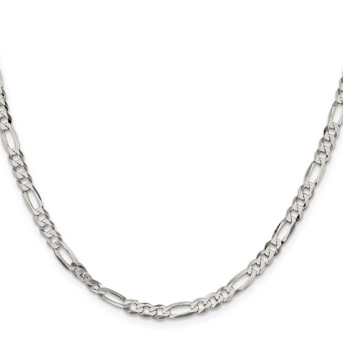 Image of 22" Sterling Silver 4.5mm Lightweight Flat Figaro Chain Necklace
