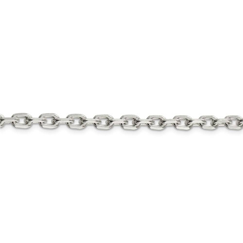 Image of 22" Sterling Silver 4.9mm Beveled Oval Cable Chain Necklace