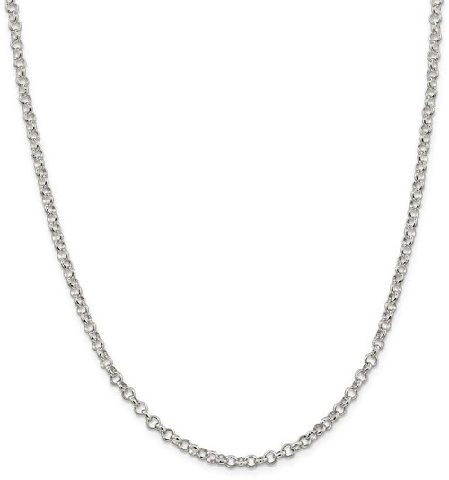 Image of 22" Sterling Silver 4mm Rolo Chain Necklace