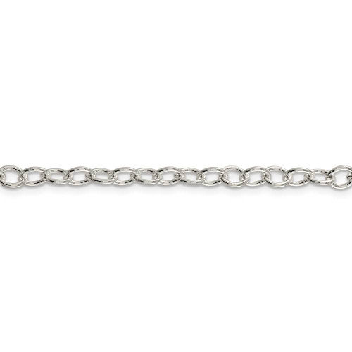 Image of 22" Sterling Silver 5.3mm Oval Cable Chain Necklace