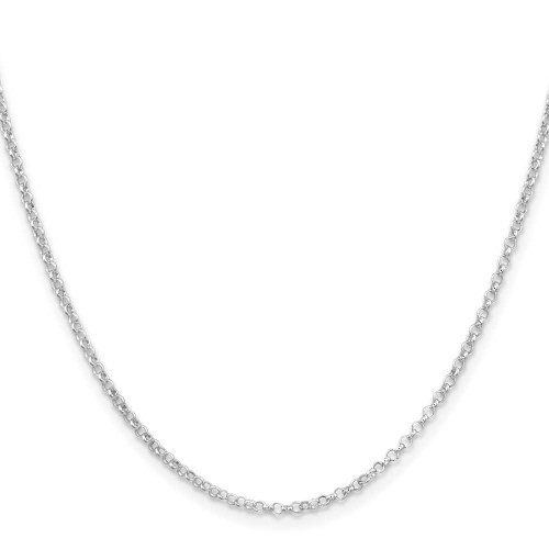 Image of 22" Sterling Silver Rhodium-plated 2mm Rolo Chain Necklace